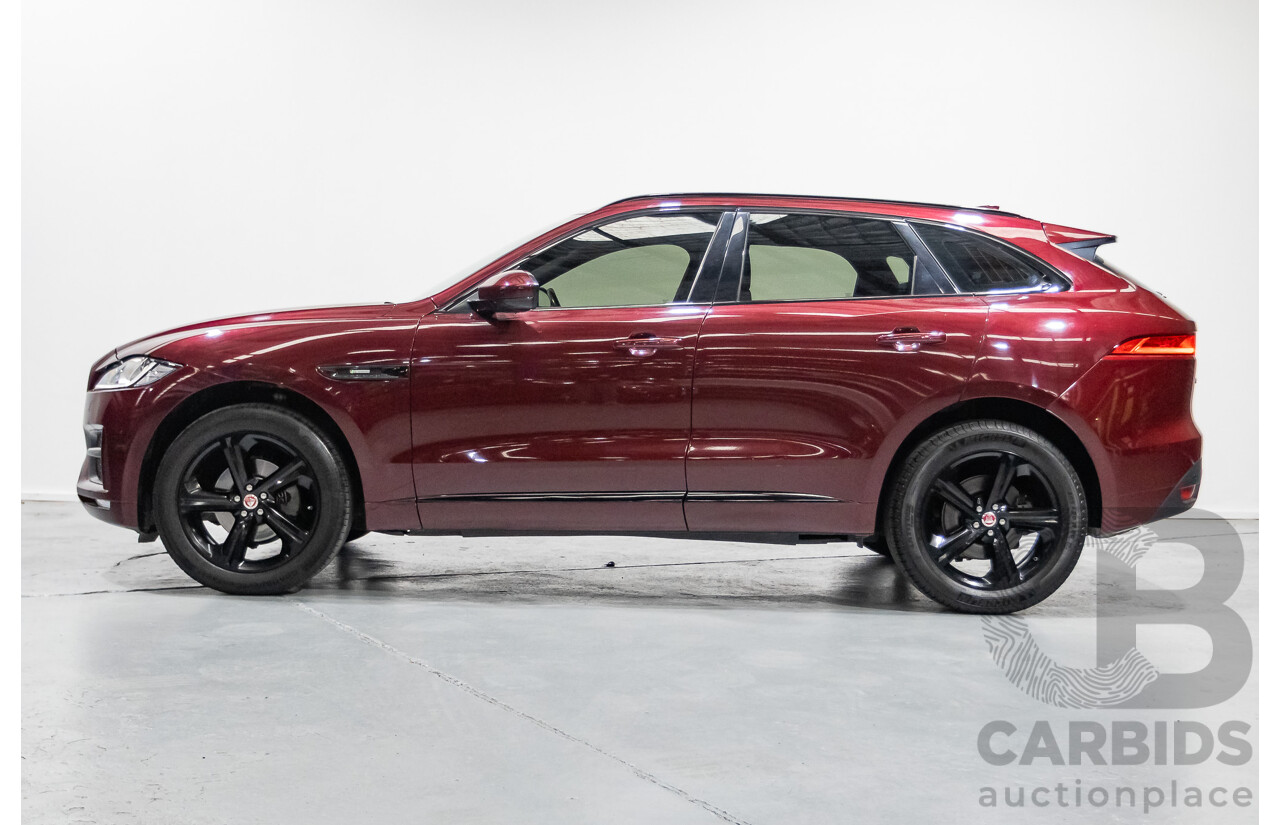 11/2016 Jaguar F-Pace 20d R-Sport (AWD) 4D Wagon Odyssey Red Turbo Diesel 2.0L