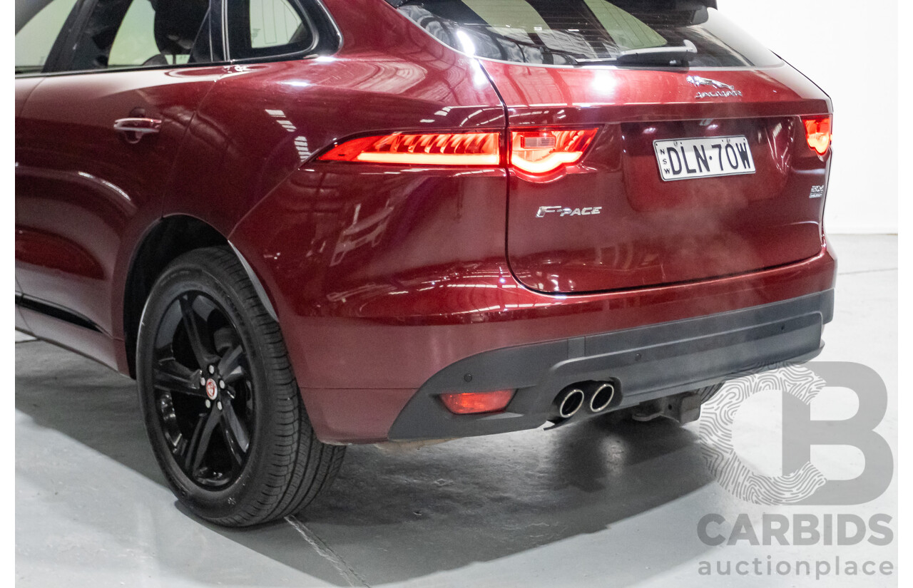 11/2016 Jaguar F-Pace 20d R-Sport (AWD) 4D Wagon Odyssey Red Turbo Diesel 2.0L