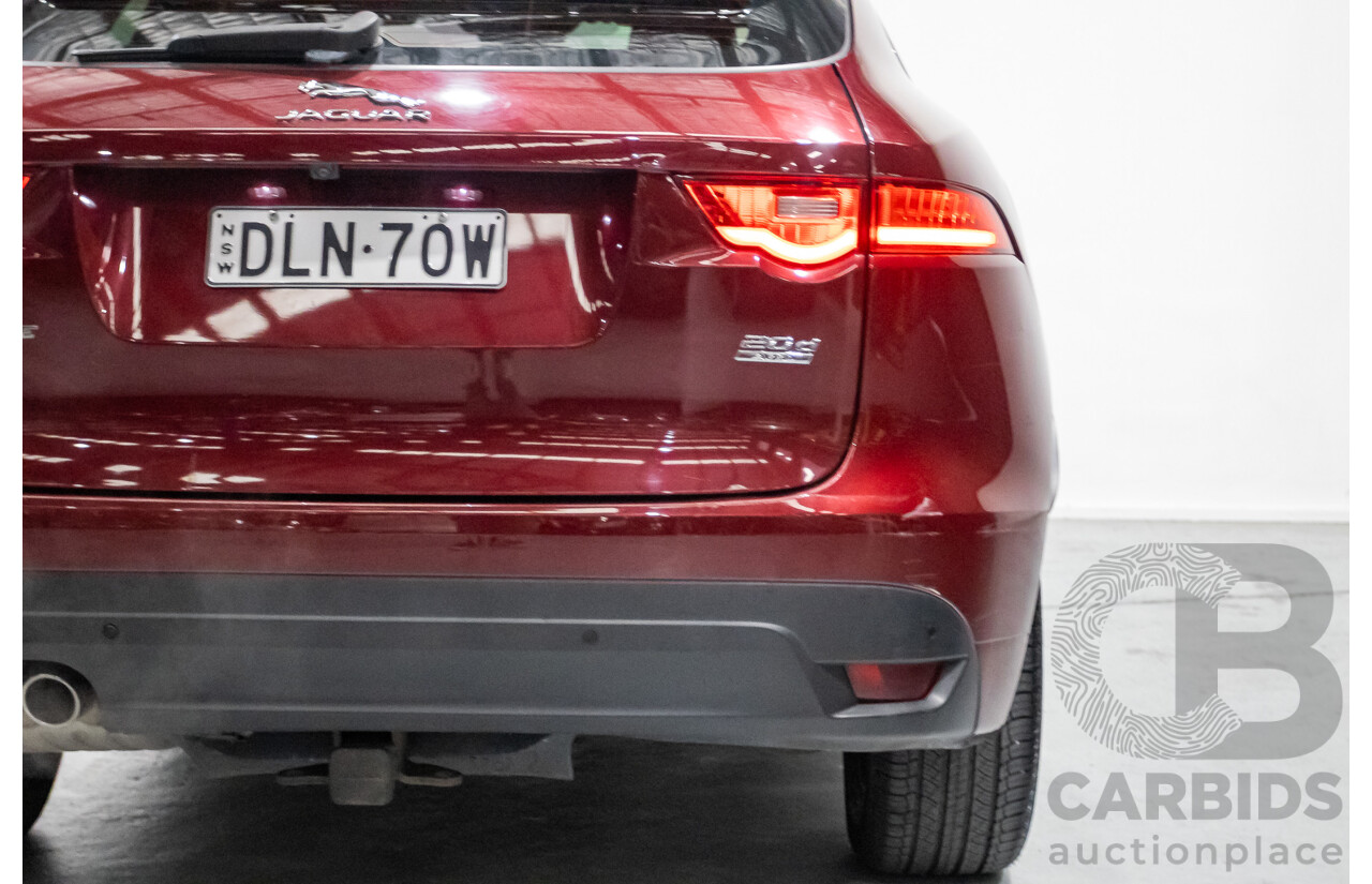 11/2016 Jaguar F-Pace 20d R-Sport (AWD) 4D Wagon Odyssey Red Turbo Diesel 2.0L