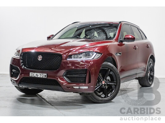 11/2016 Jaguar F-Pace 20d R-Sport (AWD) 4D Wagon Odyssey Red Turbo Diesel 2.0L