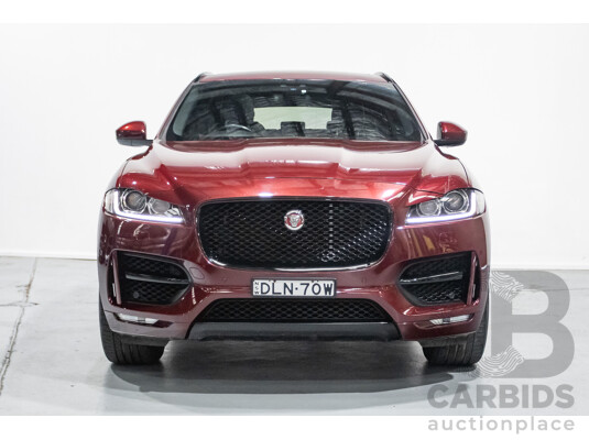 11/2016 Jaguar F-Pace 20d R-Sport (AWD) 4D Wagon Odyssey Red Turbo Diesel 2.0L