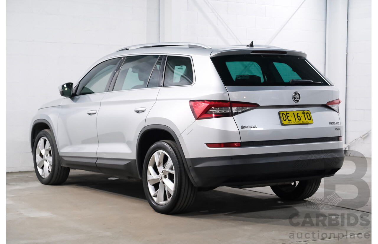 05/2018 Skoda Kodiaq 132 TSI (4x4) NS MY18.5 4d Wagon Silver 2.0L 7 Seater