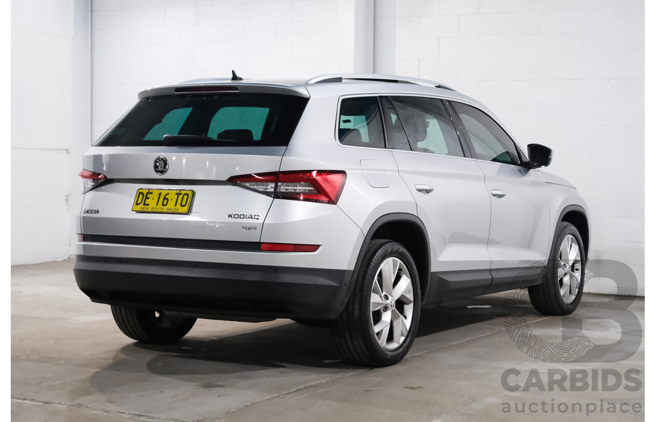 05/2018 Skoda Kodiaq 132 TSI (4x4) NS MY18.5 4d Wagon Silver 2.0L 7 Seater