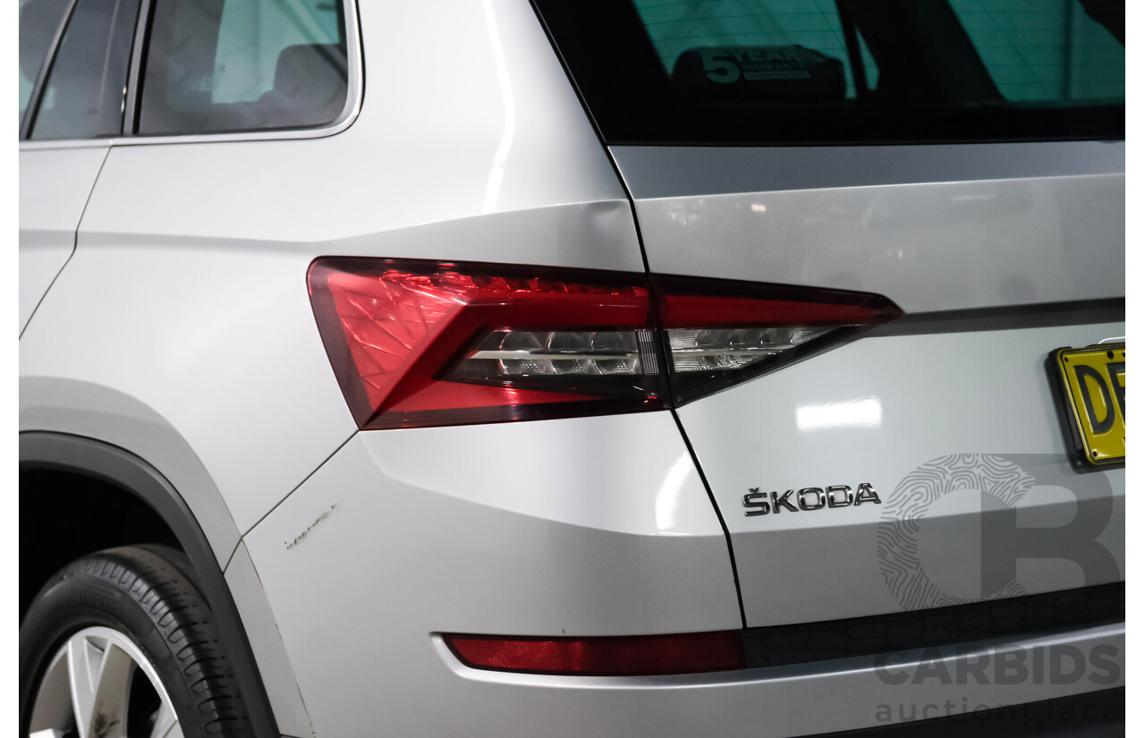 05/2018 Skoda Kodiaq 132 TSI (4x4) NS MY18.5 4d Wagon Silver 2.0L 7 Seater
