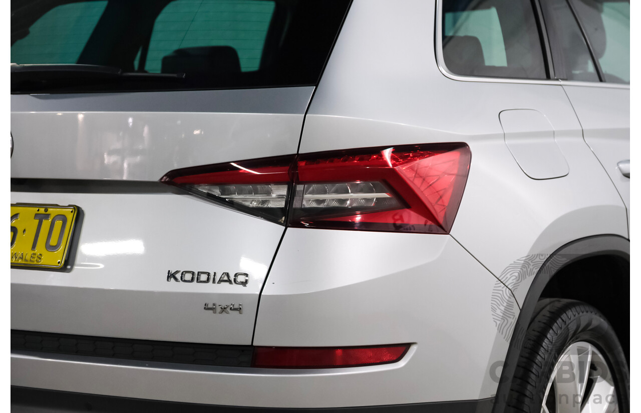 05/2018 Skoda Kodiaq 132 TSI (4x4) NS MY18.5 4d Wagon Silver 2.0L 7 Seater