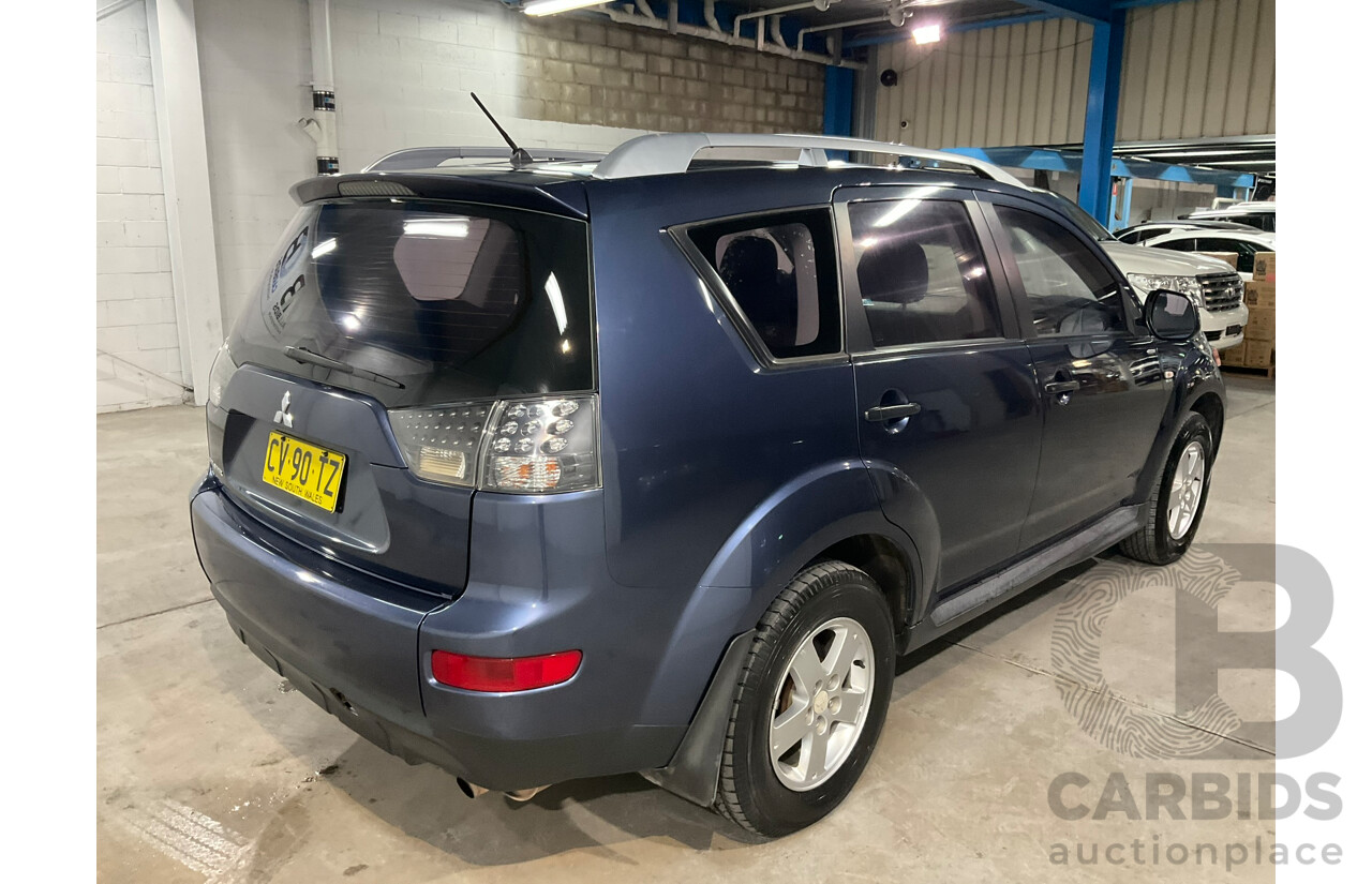 06/2009 Mitsubishi Outlander LS (4x4) ZG MY09 4d Wagon Blue 2.4L