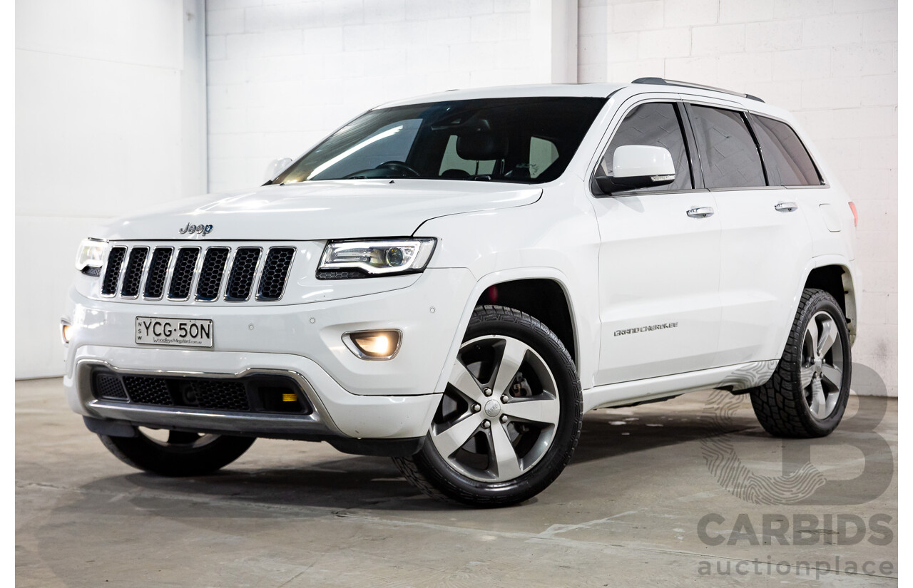 05/2014 Jeep Grand Cherokee Overland (4x4) WK MY14 4D Wagon Bright White Turbo Diesel 3.0L