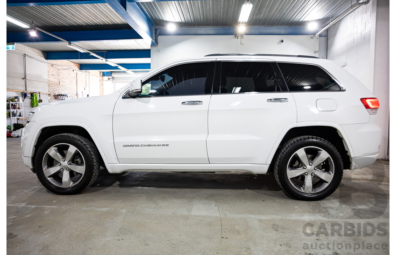 05/2014 Jeep Grand Cherokee Overland (4x4) WK MY14 4D Wagon Bright White Turbo Diesel 3.0L