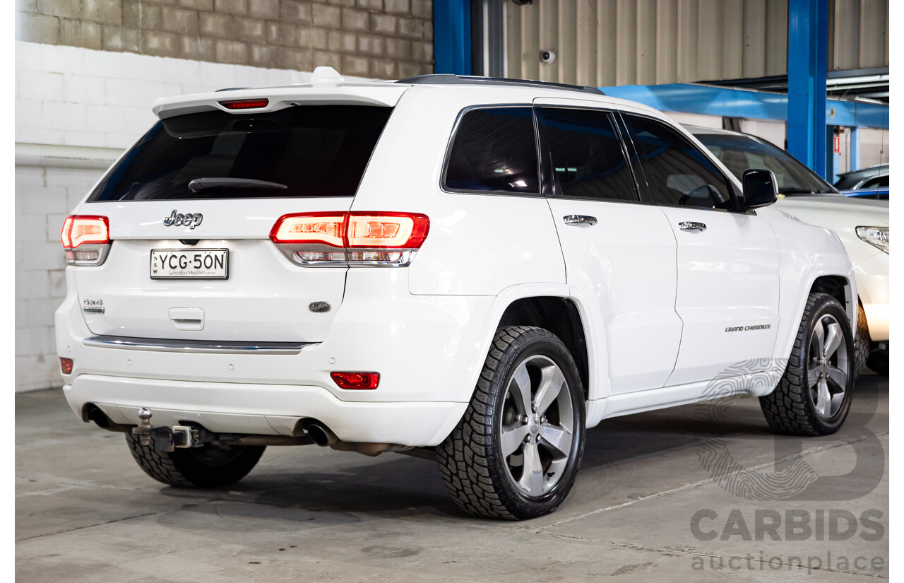 05/2014 Jeep Grand Cherokee Overland (4x4) WK MY14 4D Wagon Bright White Turbo Diesel 3.0L