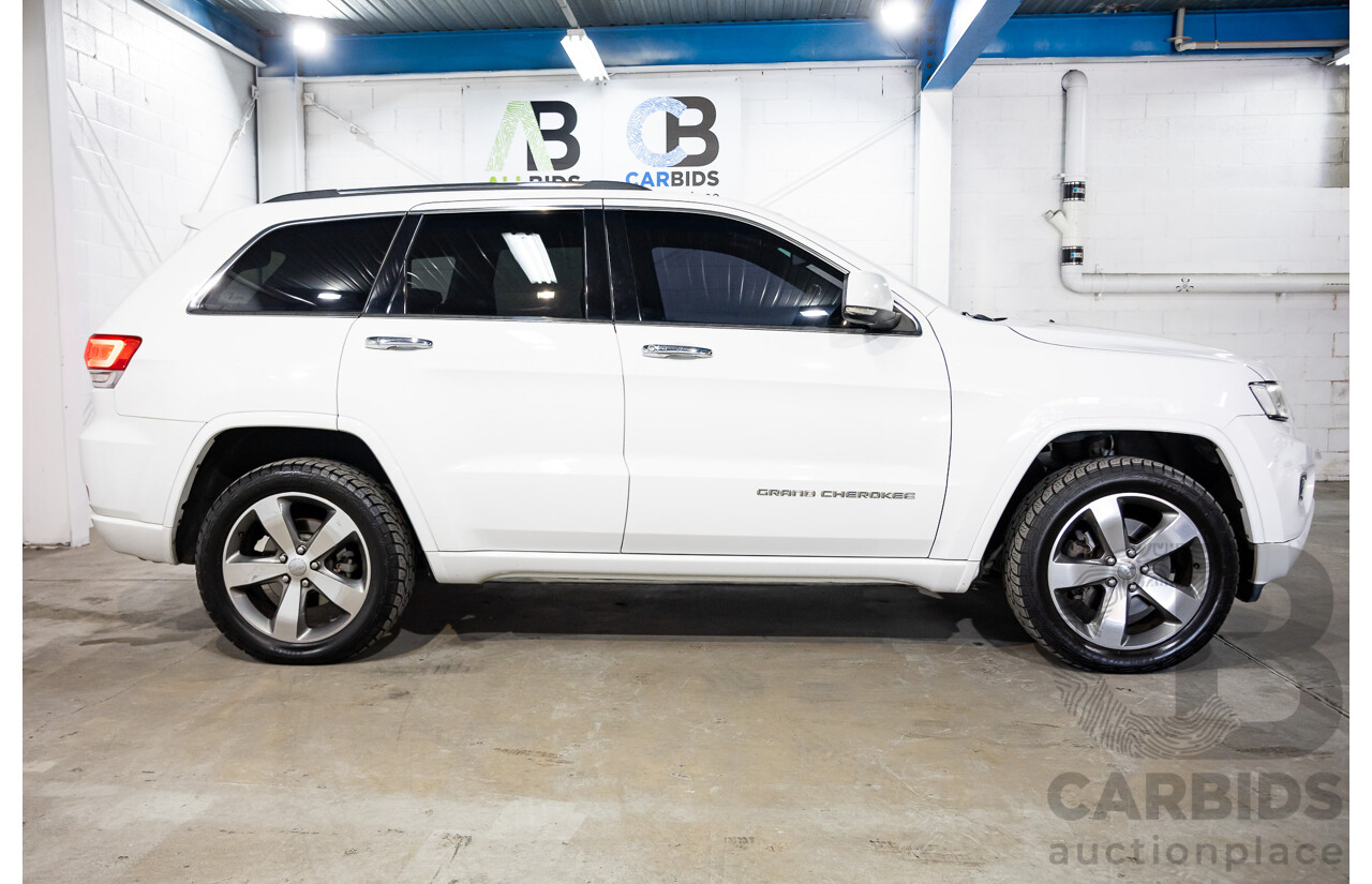 05/2014 Jeep Grand Cherokee Overland (4x4) WK MY14 4D Wagon Bright White Turbo Diesel 3.0L