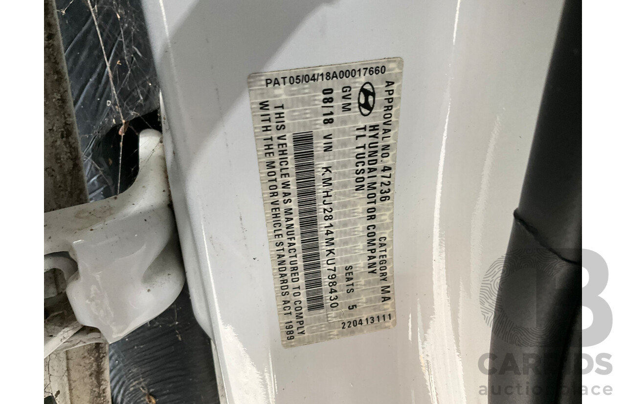 08/2018 Hyundai Tucson GO TL3 MY19 4d Wagon White 2.0L