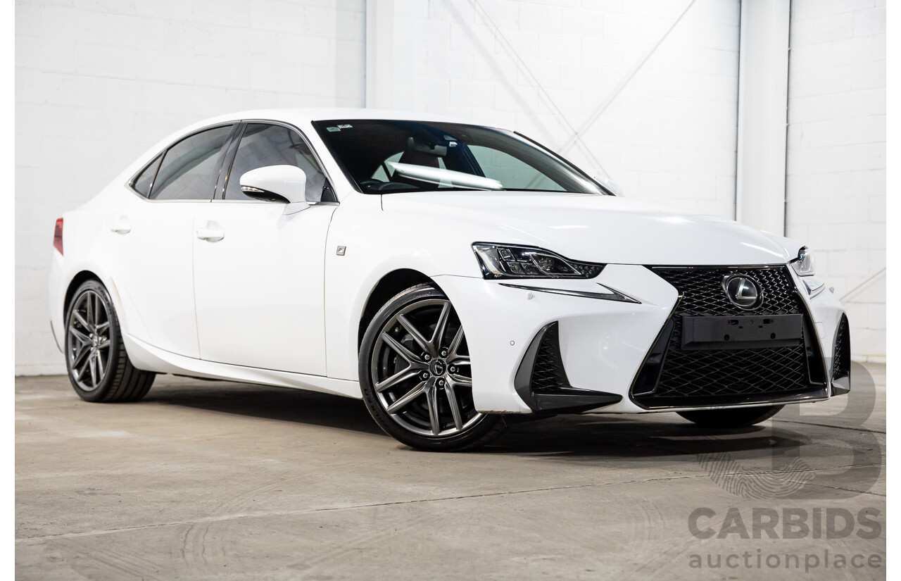 12/2017 Lexus Is300 F Sport ASE30R 4d Sedan Ultra White Turbo 2.0L