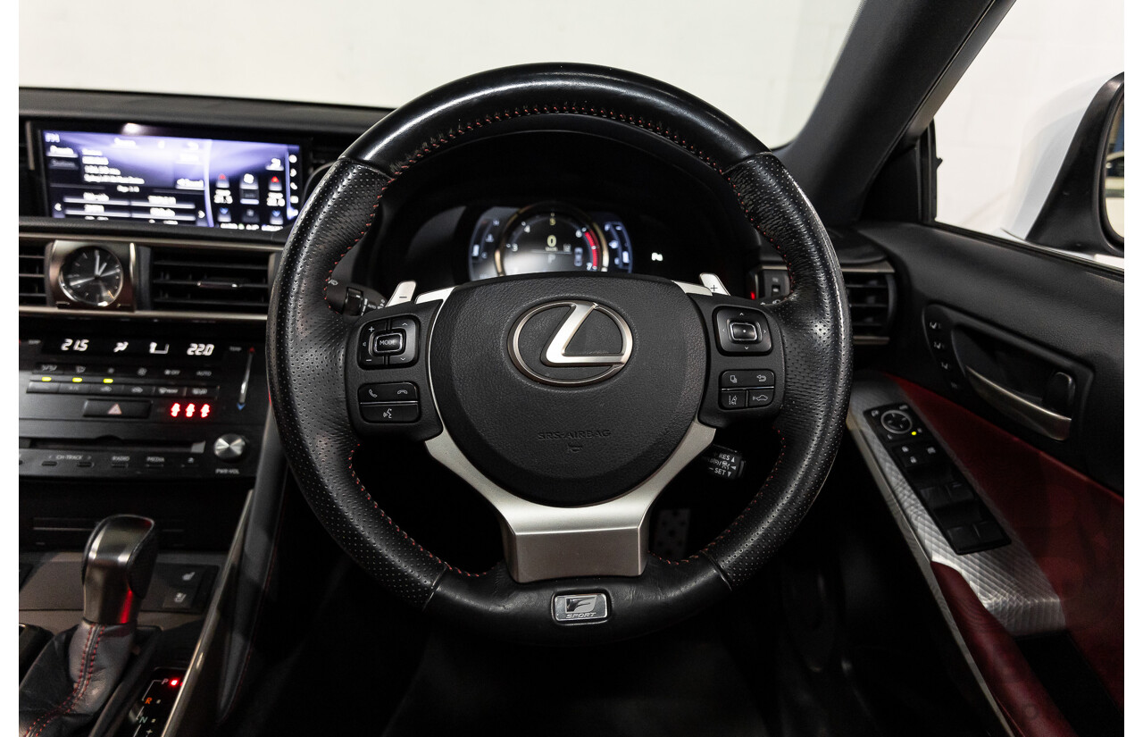 12/2017 Lexus Is300 F Sport ASE30R 4d Sedan Ultra White Turbo 2.0L