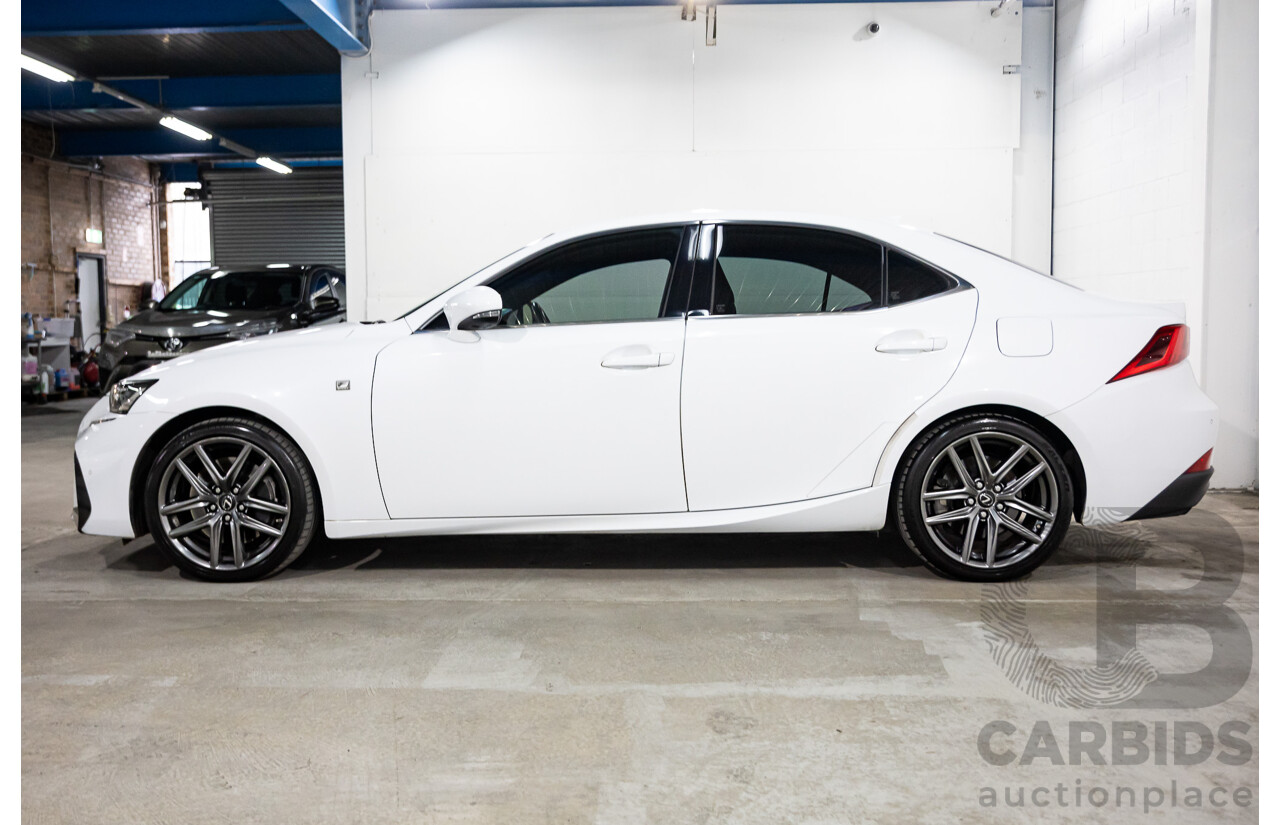 12/2017 Lexus Is300 F Sport ASE30R 4d Sedan Ultra White Turbo 2.0L