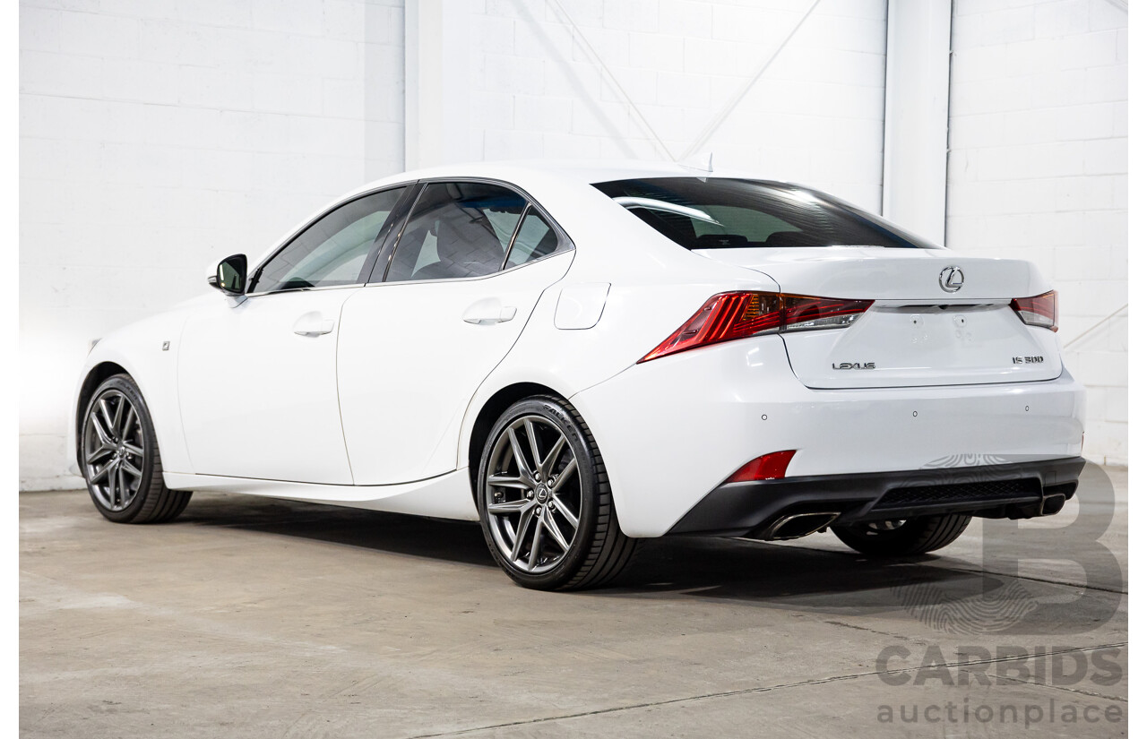 12/2017 Lexus Is300 F Sport ASE30R 4d Sedan Ultra White Turbo 2.0L