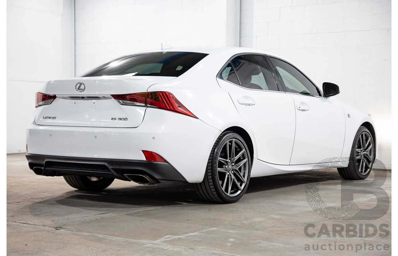 12/2017 Lexus Is300 F Sport ASE30R 4d Sedan Ultra White Turbo 2.0L