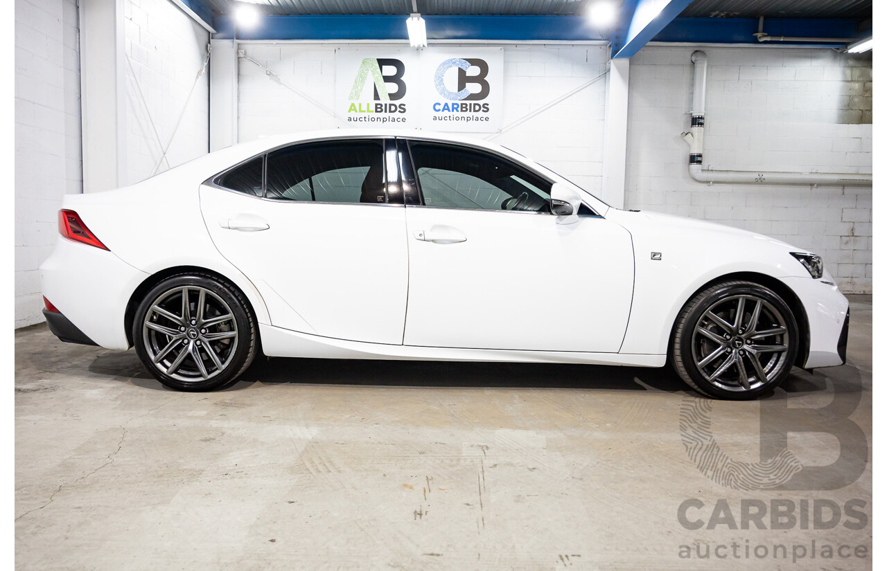 12/2017 Lexus Is300 F Sport ASE30R 4d Sedan Ultra White Turbo 2.0L