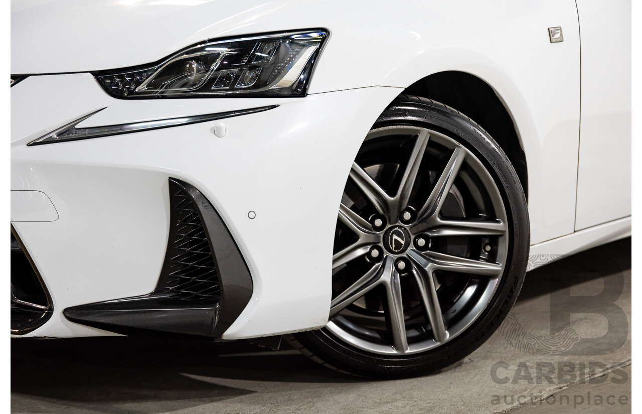12/2017 Lexus Is300 F Sport ASE30R 4d Sedan Ultra White Turbo 2.0L