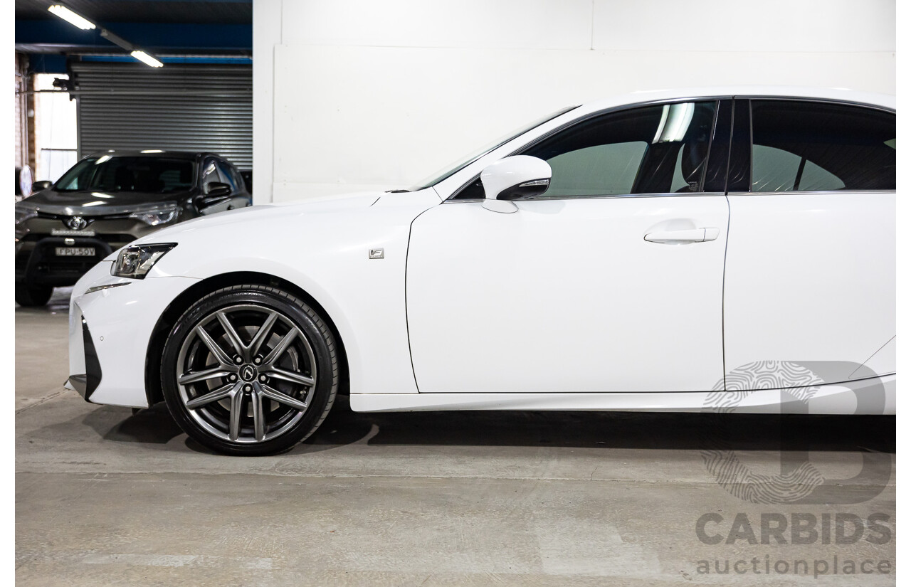 12/2017 Lexus Is300 F Sport ASE30R 4d Sedan Ultra White Turbo 2.0L