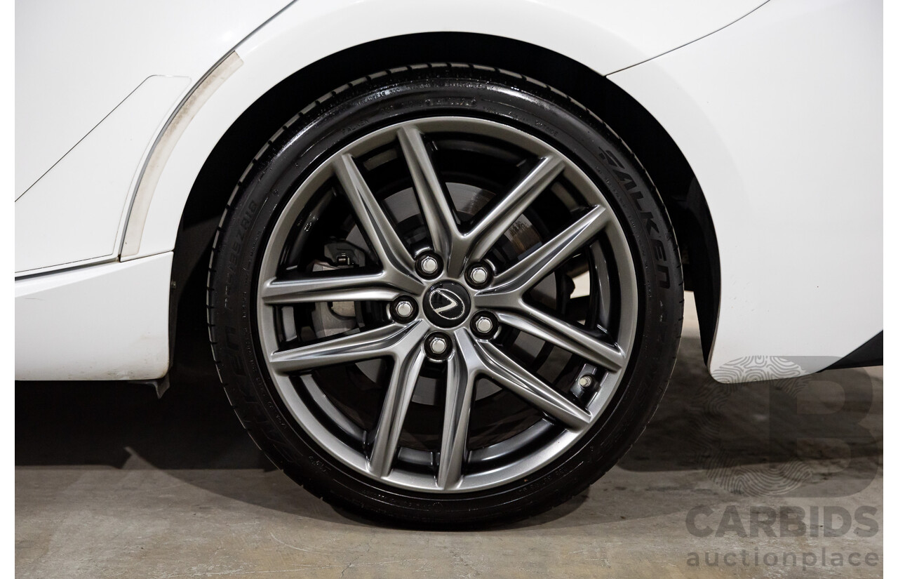 12/2017 Lexus Is300 F Sport ASE30R 4d Sedan Ultra White Turbo 2.0L