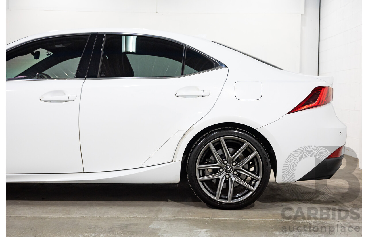 12/2017 Lexus Is300 F Sport ASE30R 4d Sedan Ultra White Turbo 2.0L