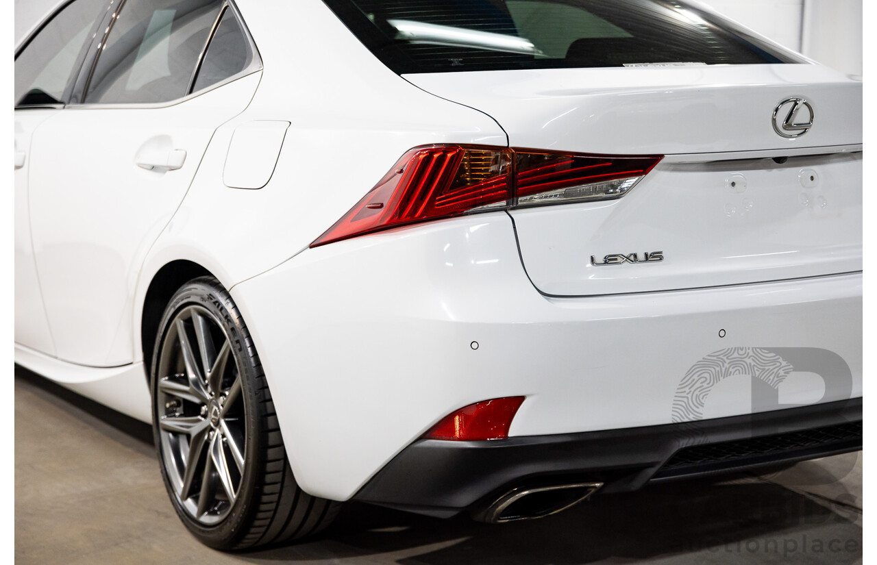 12/2017 Lexus Is300 F Sport ASE30R 4d Sedan Ultra White Turbo 2.0L