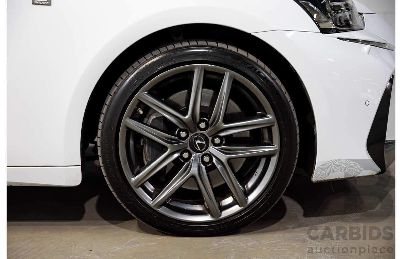 12/2017 Lexus Is300 F Sport ASE30R 4d Sedan Ultra White Turbo 2.0L
