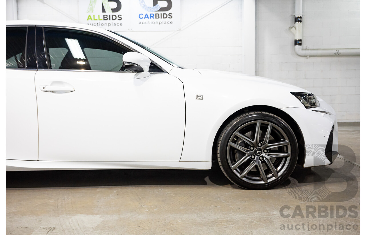 12/2017 Lexus Is300 F Sport ASE30R 4d Sedan Ultra White Turbo 2.0L