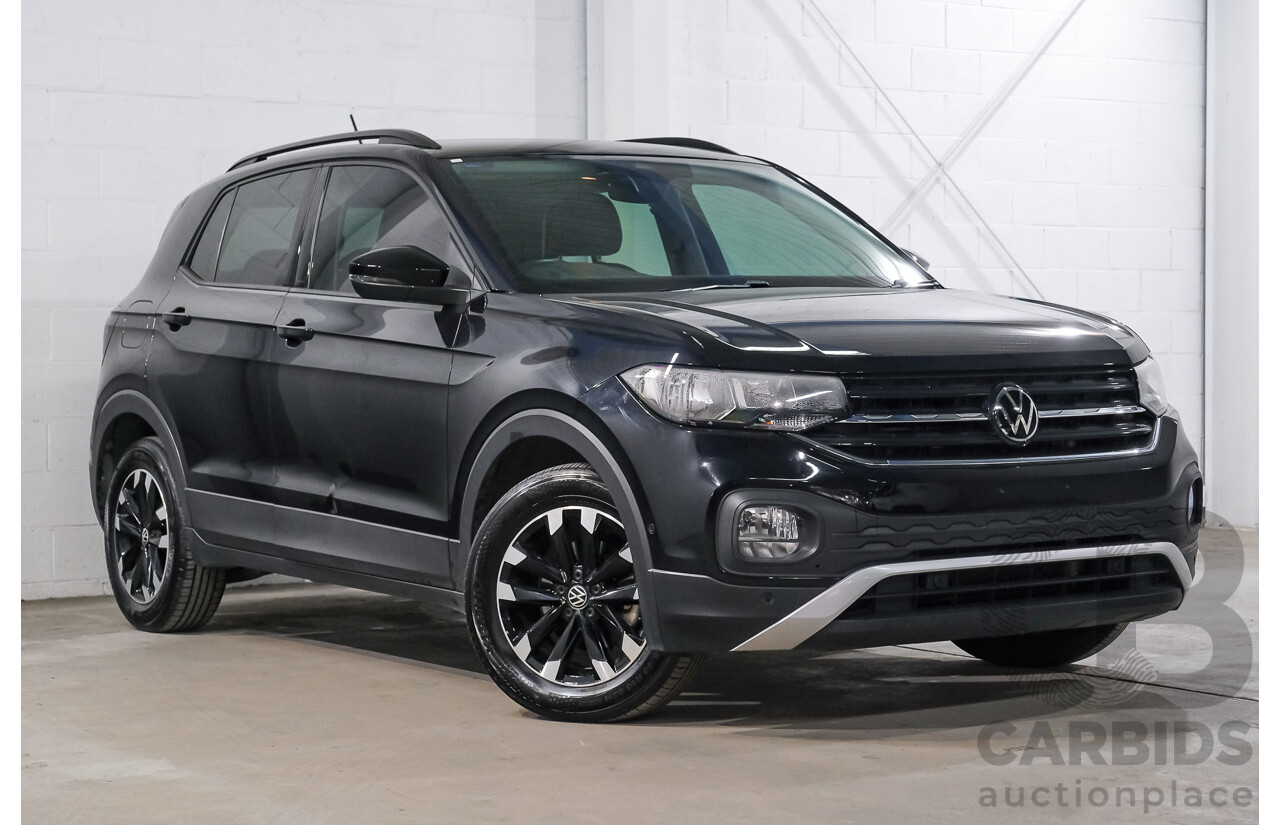 06/2021 Volkswagen T-Cross 85TSI Life C1 MY21 4D Wagon Deep Black Turbo 1.0L