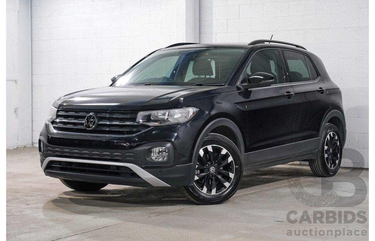 06/2021 Volkswagen T-Cross 85TSI Life C1 MY21 4D Wagon Deep Black Turbo 1.0L