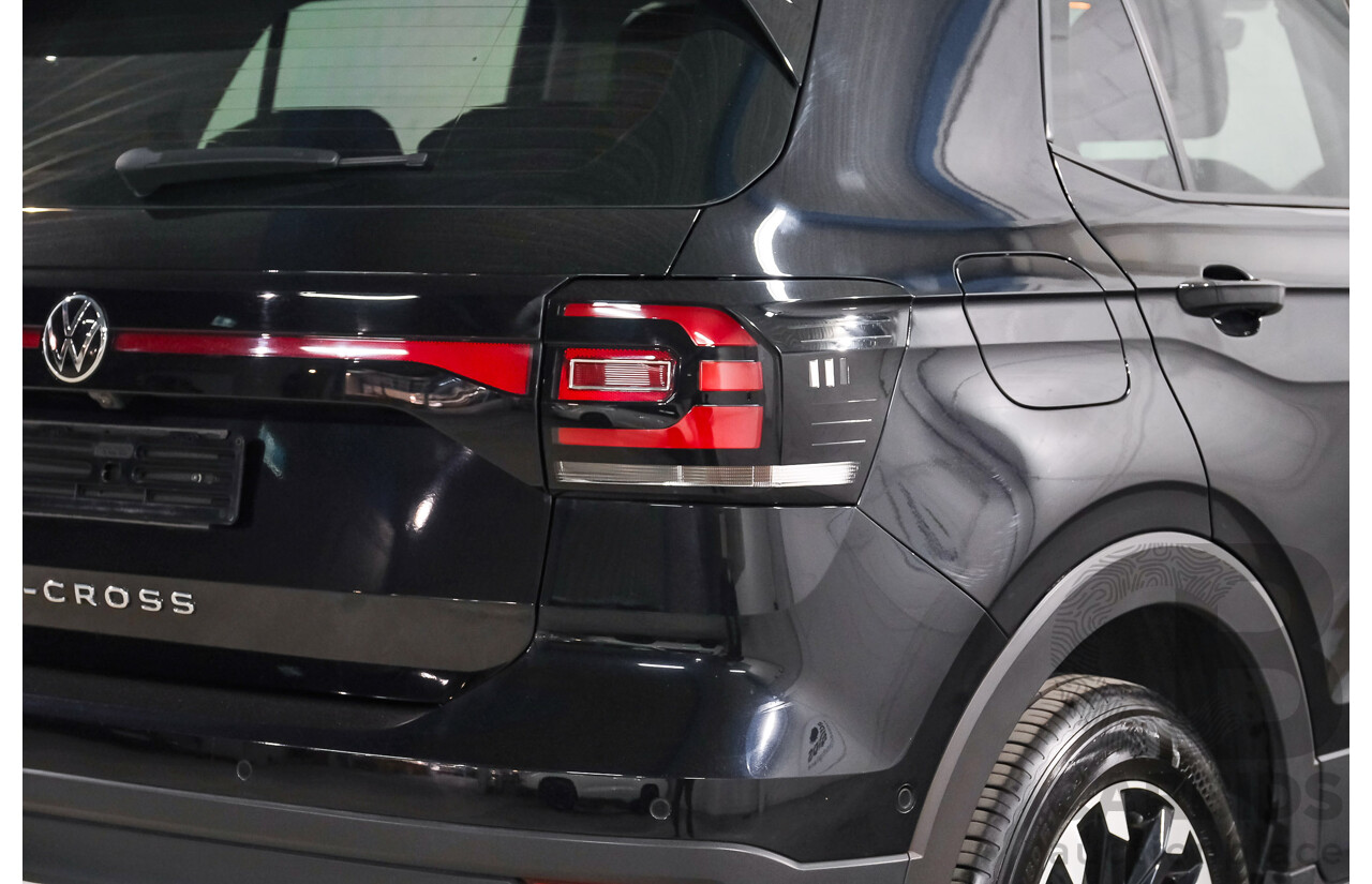 06/2021 Volkswagen T-Cross 85TSI Life C1 MY21 4D Wagon Deep Black Turbo 1.0L