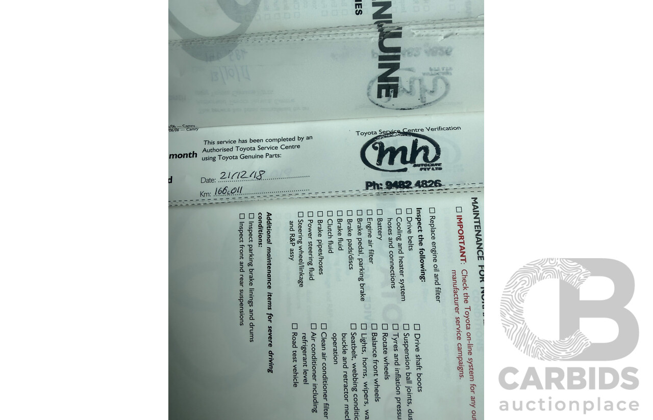 12/2006 Toyota Camry Altise ACV40R 4d Sedan White 2.4L