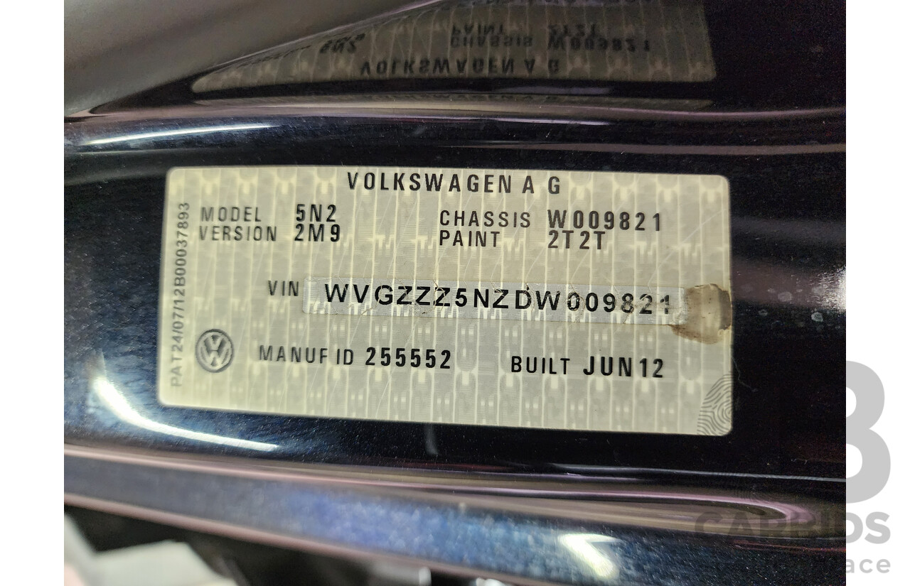 01/2013 Volkswagen Tiguan 155 TSI (4x4) 5NC MY13 4d Wagon Black 2.0L