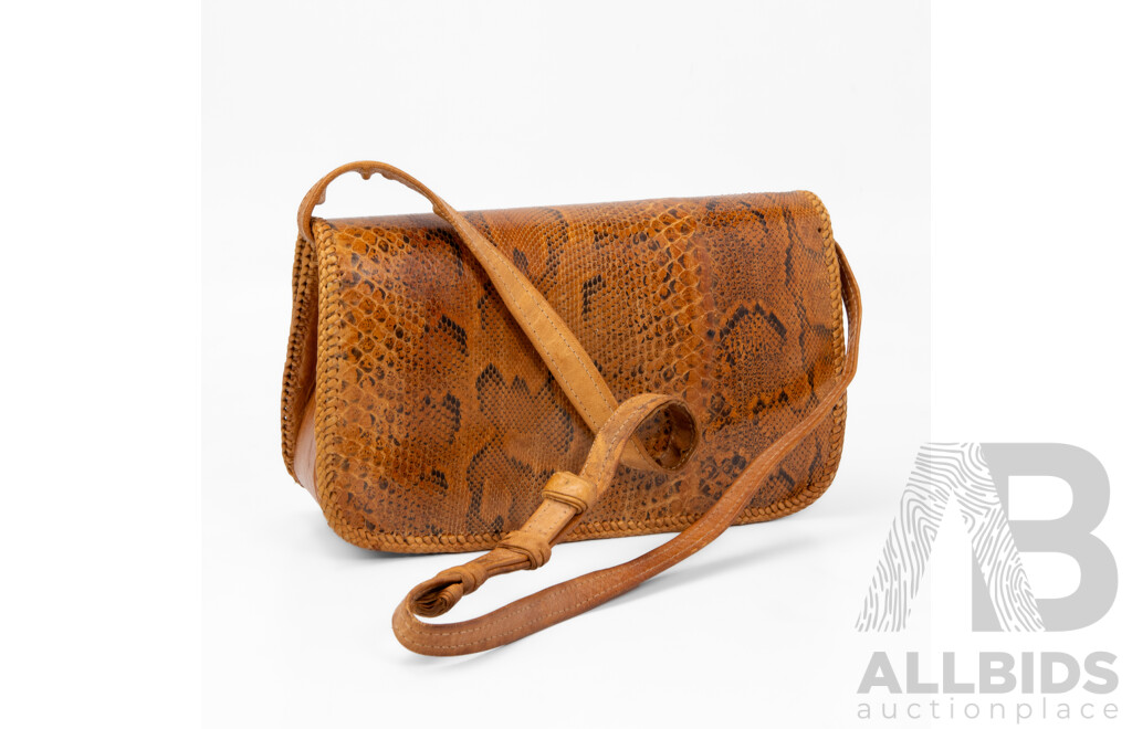 Vintage Genuine Snake Skin Shoulder Bag