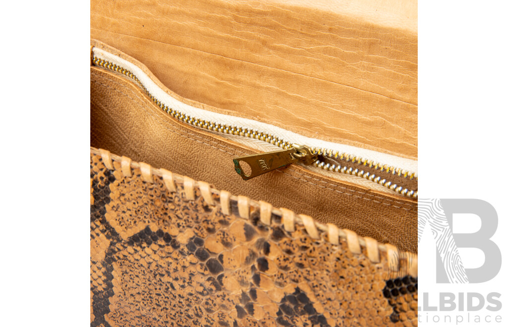 Vintage Genuine Snake Skin Shoulder Bag
