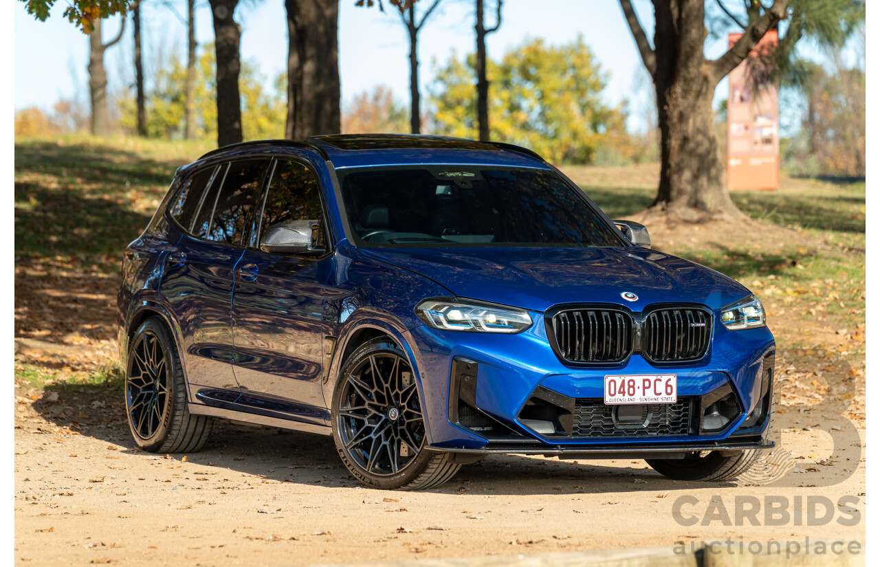 01/2022 BMW X3 M Competition F97 LCI xDrive (AWD) 4d Wagon Marina Bay Blue Metallic Turbo 3.0L