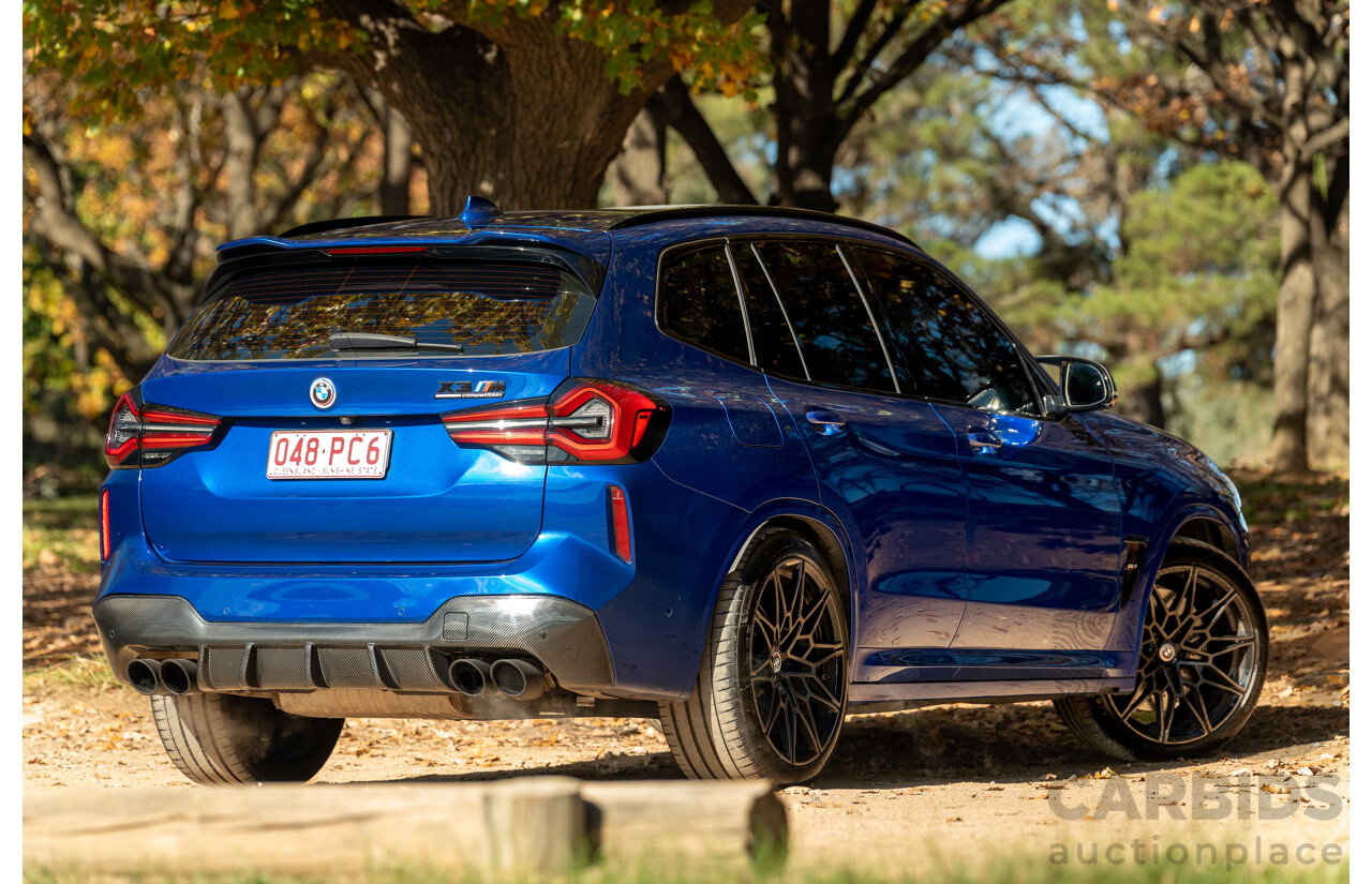 01/2022 BMW X3 M Competition F97 LCI xDrive (AWD) 4d Wagon Marina Bay Blue Metallic Turbo 3.0L