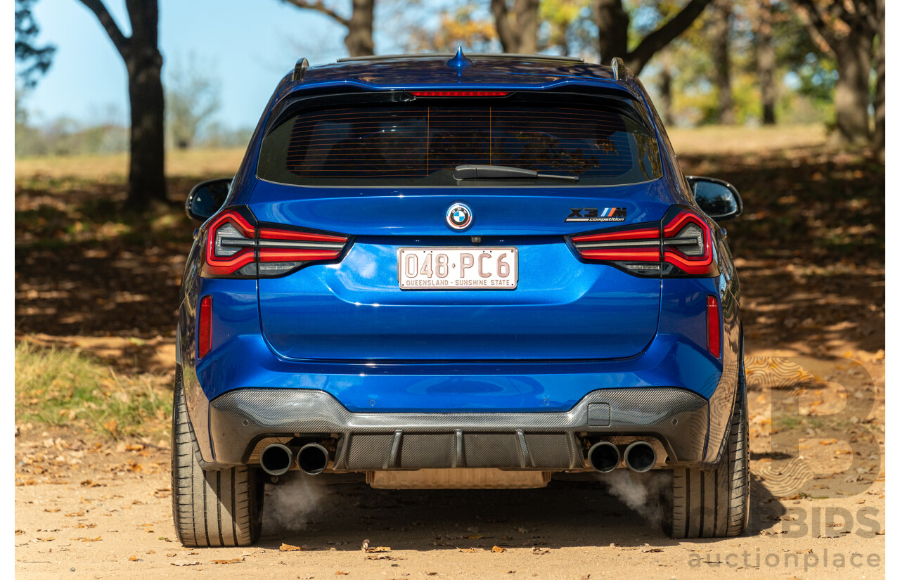 01/2022 BMW X3 M Competition F97 LCI xDrive (AWD) 4d Wagon Marina Bay Blue Metallic Turbo 3.0L