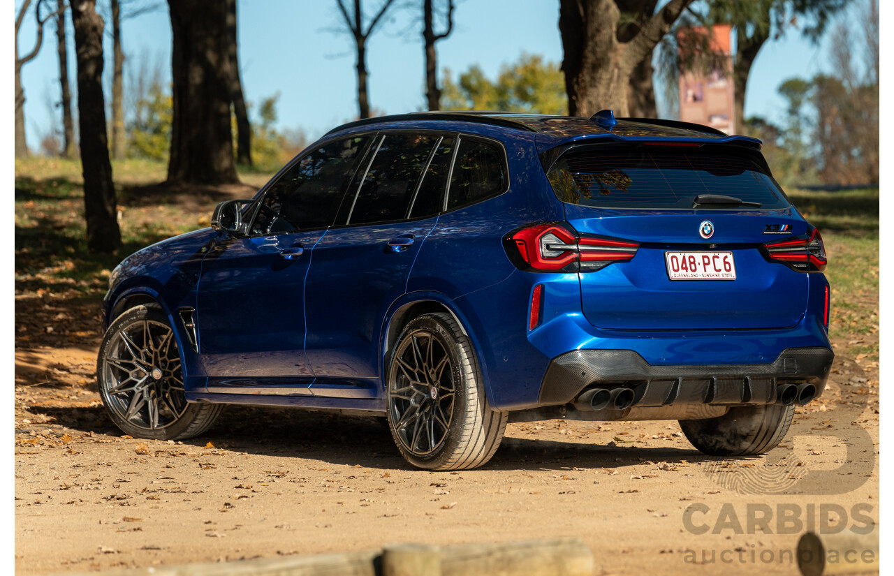 01/2022 BMW X3 M Competition F97 LCI xDrive (AWD) 4d Wagon Marina Bay Blue Metallic Turbo 3.0L