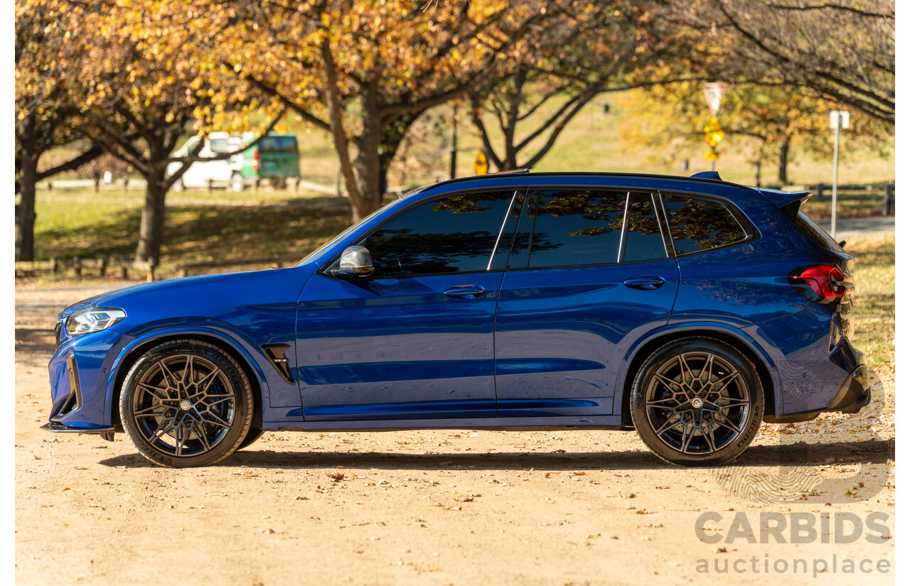 01/2022 BMW X3 M Competition F97 LCI xDrive (AWD) 4d Wagon Marina Bay Blue Metallic Turbo 3.0L