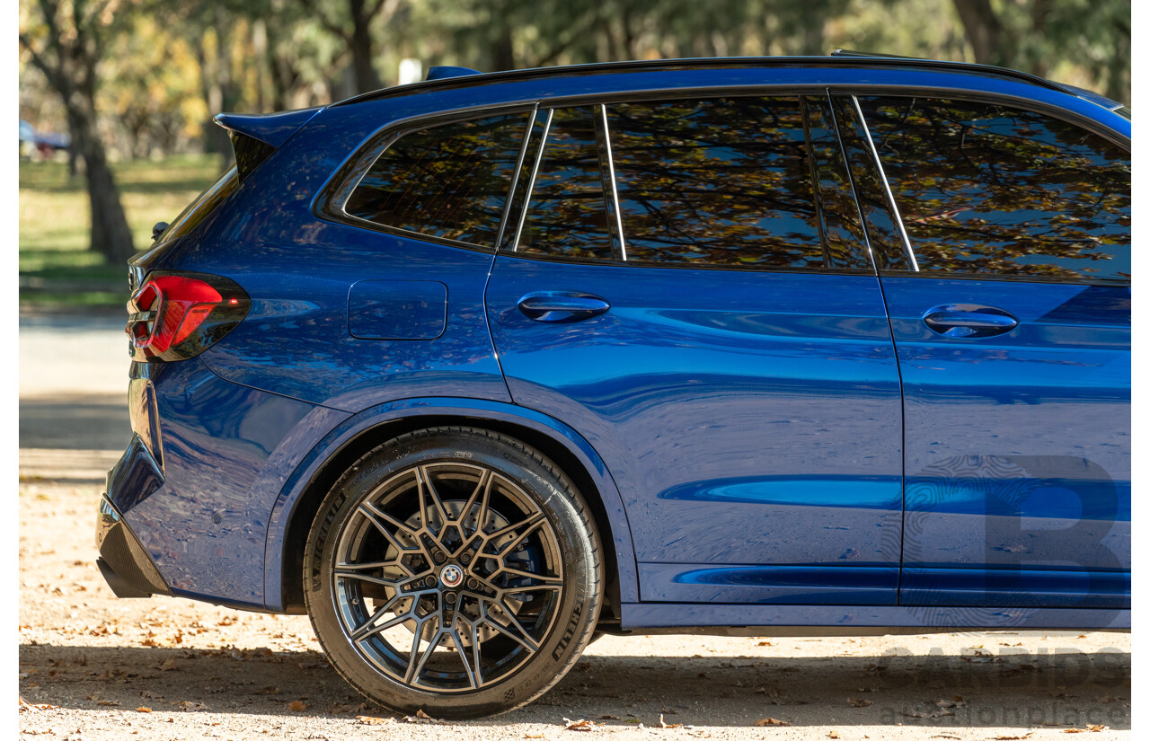01/2022 BMW X3 M Competition F97 LCI xDrive (AWD) 4d Wagon Marina Bay Blue Metallic Turbo 3.0L