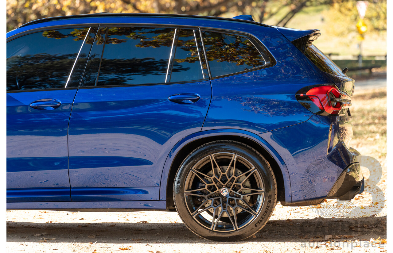 01/2022 BMW X3 M Competition F97 LCI xDrive (AWD) 4d Wagon Marina Bay Blue Metallic Turbo 3.0L