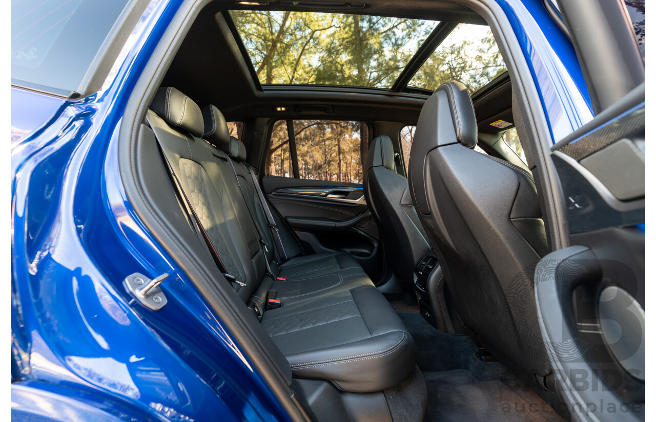 01/2022 BMW X3 M Competition F97 LCI xDrive (AWD) 4d Wagon Marina Bay Blue Metallic Turbo 3.0L