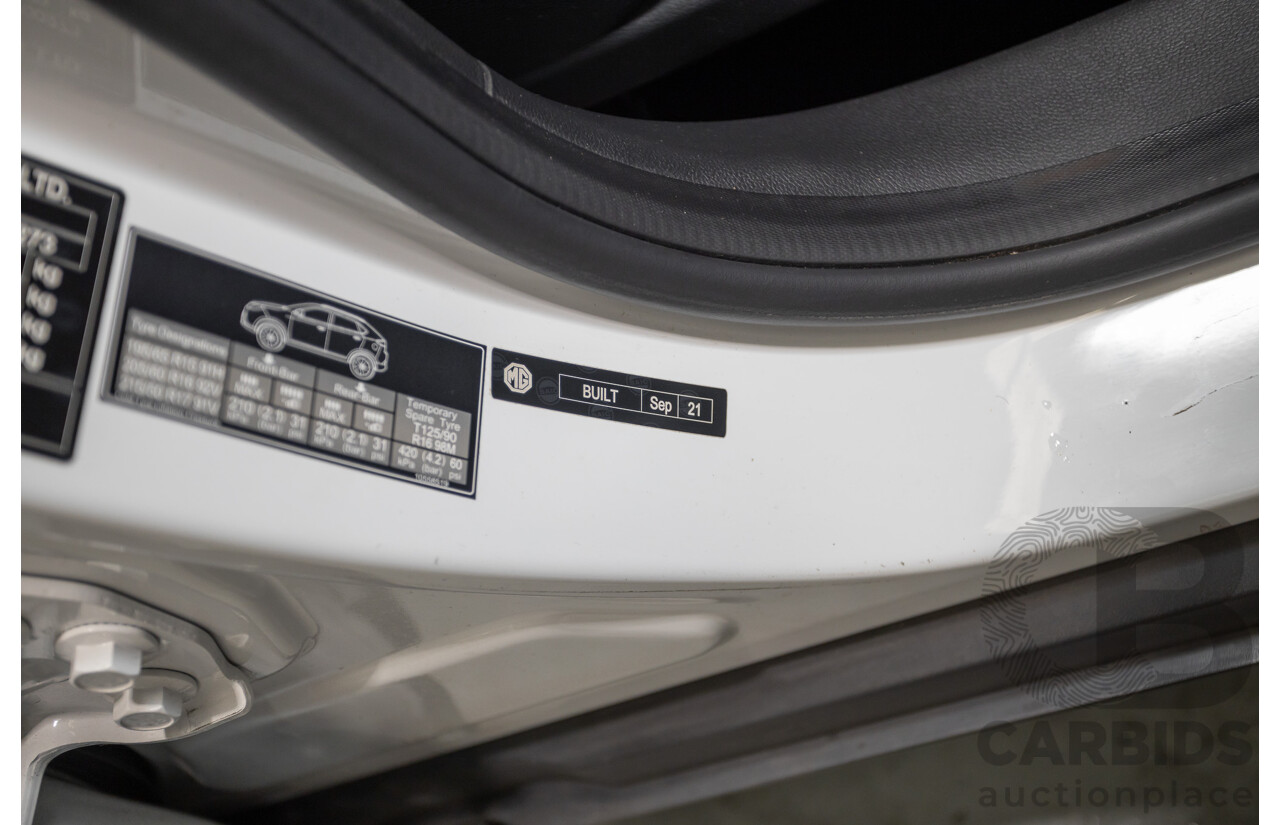 12/2021 MG ZS Excite AZS1 MY21 4D Wagon Dover White 1.5L