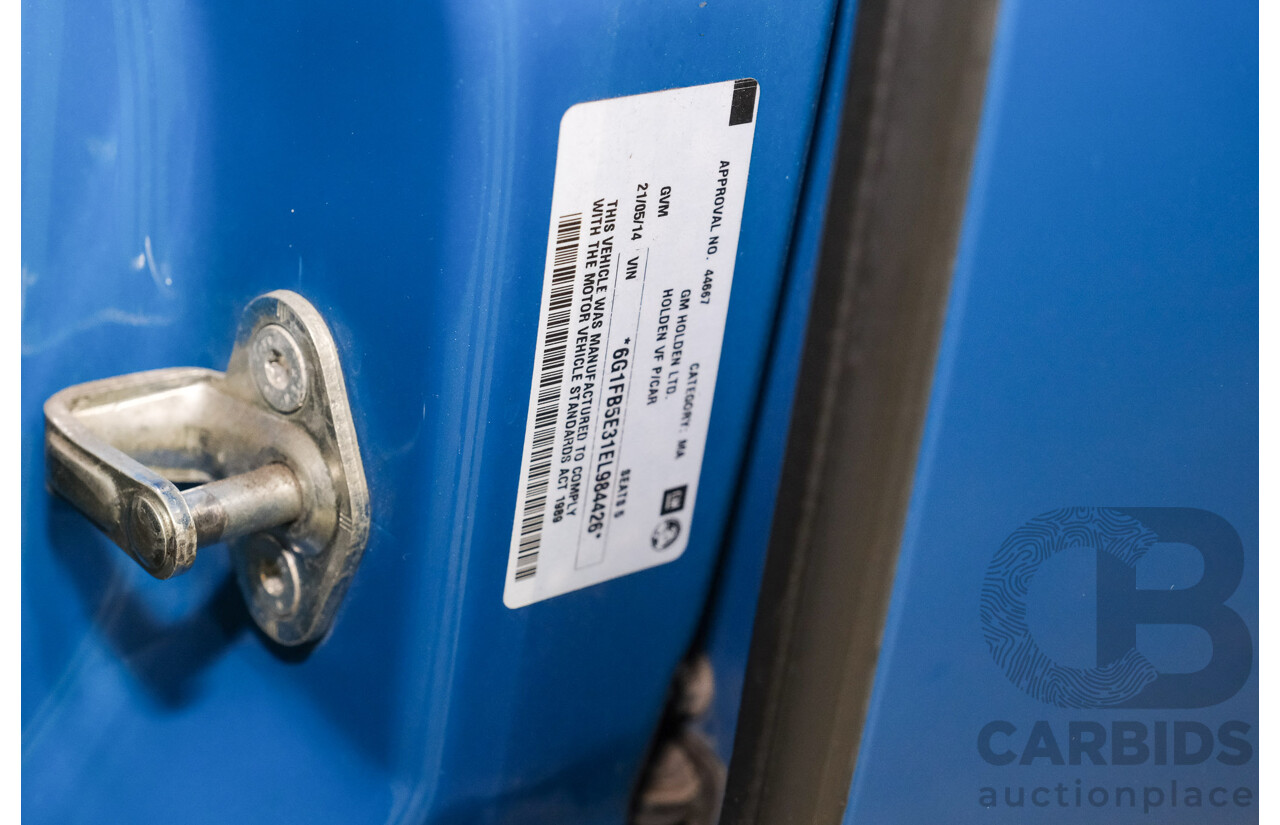 05/2014 Holden Commodore SV6 Storm (RWD) VF 4d Sedan Blue V6 3.6L