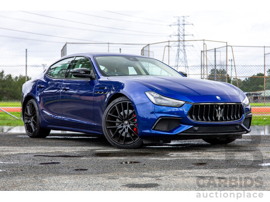 7/2022 Maserati Ghibli Modena S M157 MY22 4d Sedan Blu Emozione Twin Turbo V6 3.0L