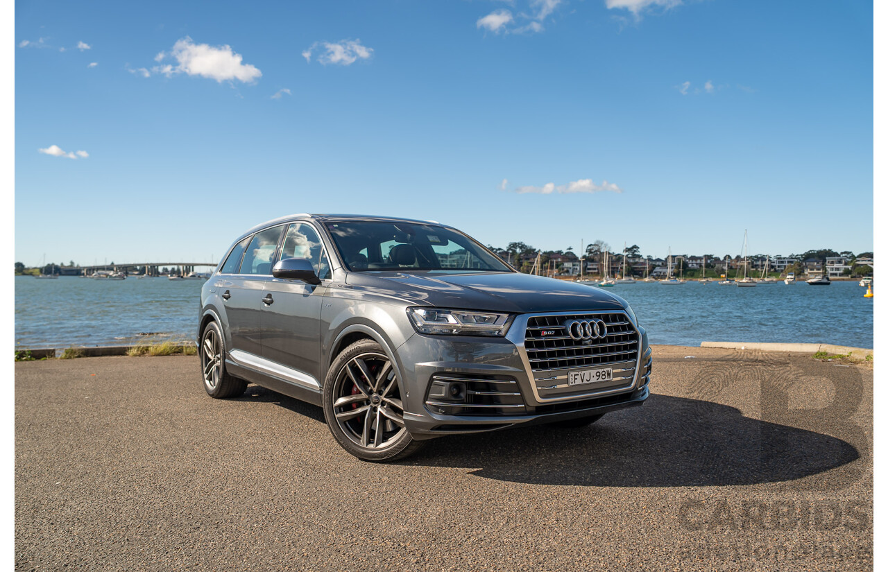 07/2017 Audi SQ7 TDI Quattro (AWD) 4M 4d Wagon Daytona Gray Pearlescent Twin Turbo Diesel V8 4.0L