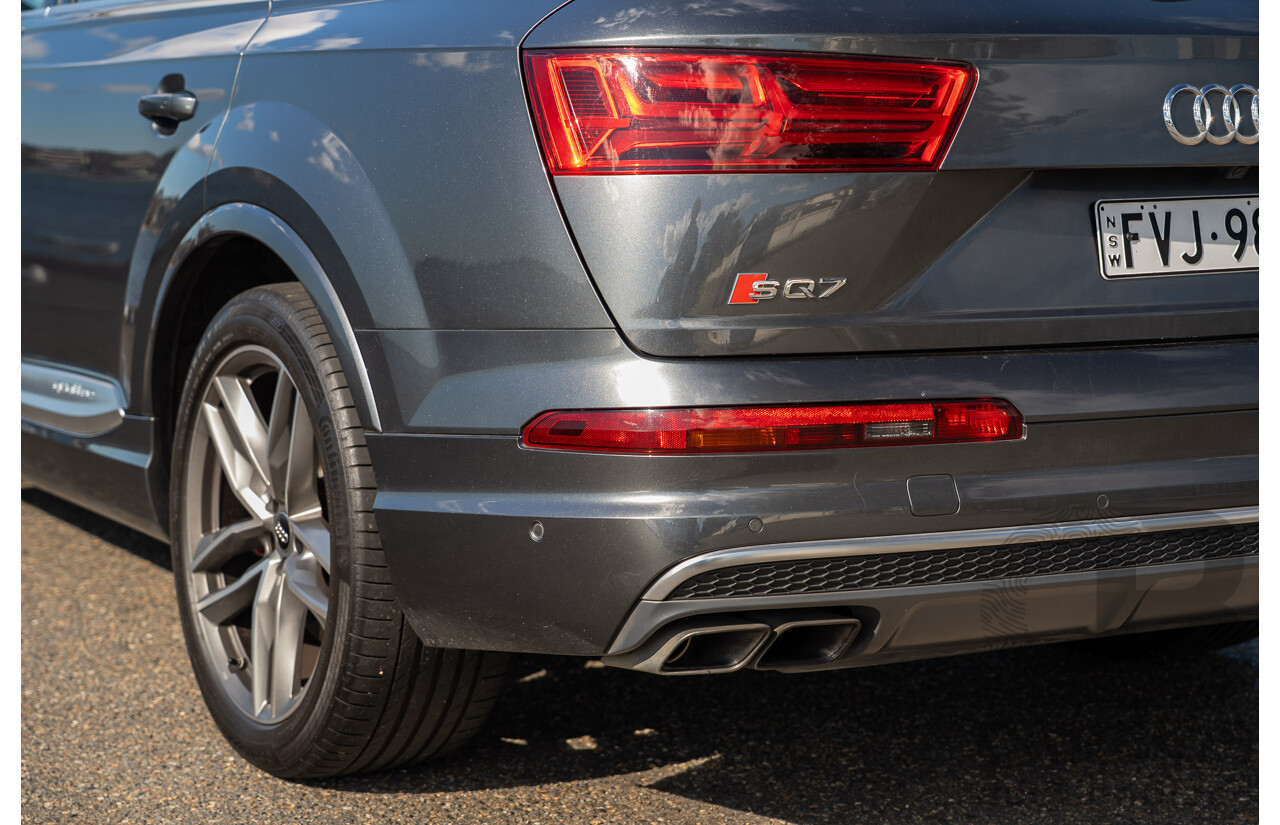 07/2017 Audi SQ7 TDI Quattro (AWD) 4M 4d Wagon Daytona Gray Pearlescent Twin Turbo Diesel V8 4.0L