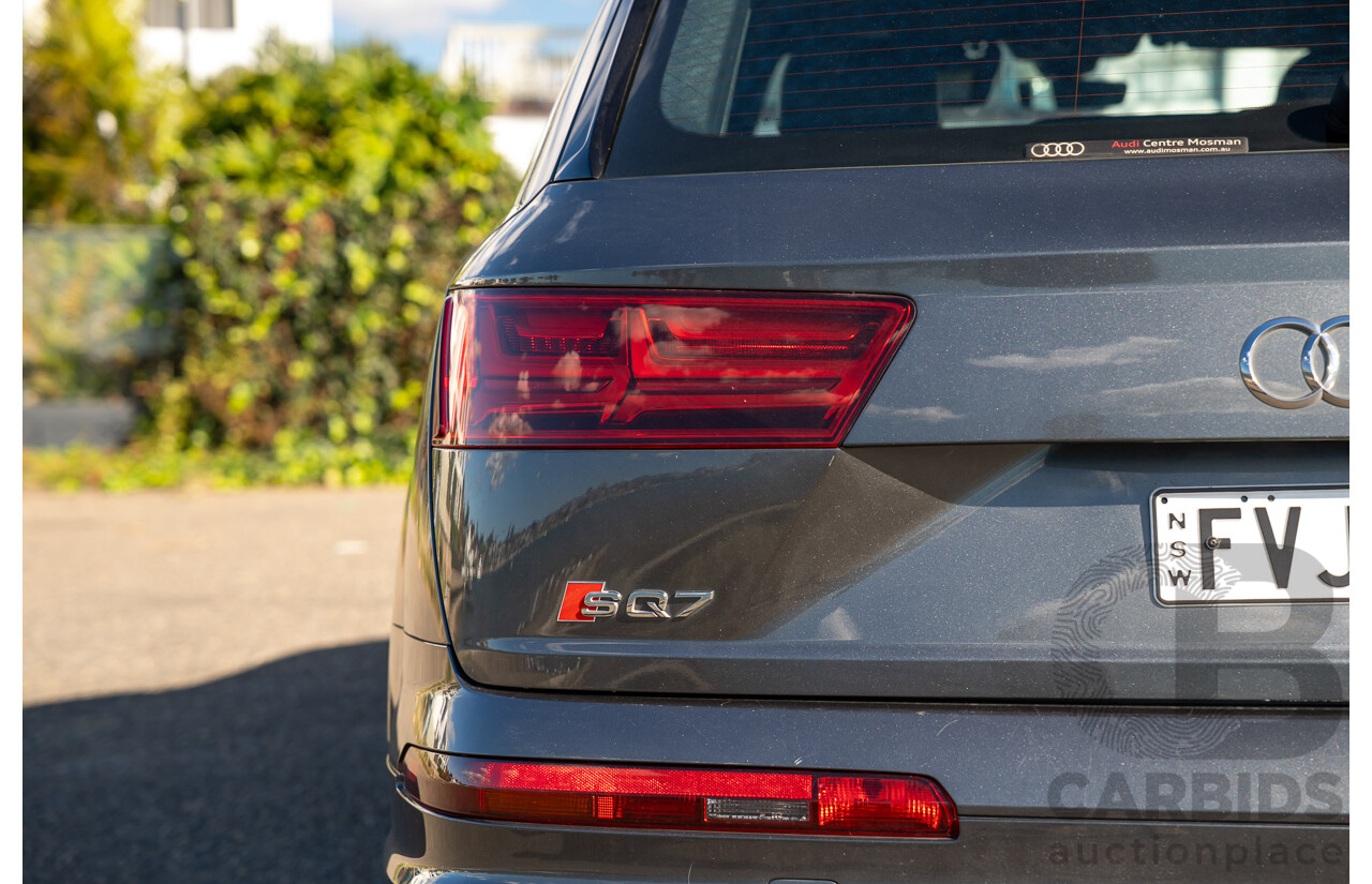 07/2017 Audi SQ7 TDI Quattro (AWD) 4M 4d Wagon Daytona Gray Pearlescent Twin Turbo Diesel V8 4.0L