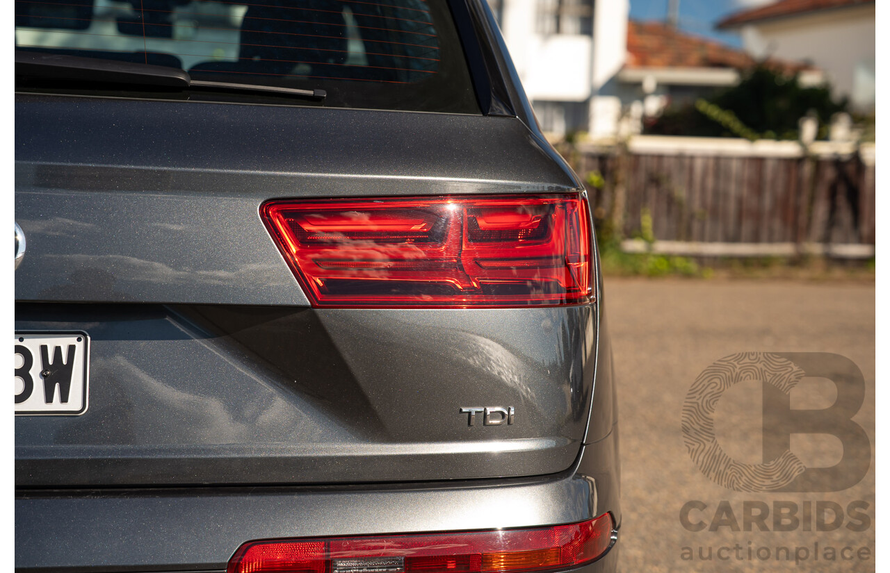 07/2017 Audi SQ7 TDI Quattro (AWD) 4M 4d Wagon Daytona Gray Pearlescent Twin Turbo Diesel V8 4.0L